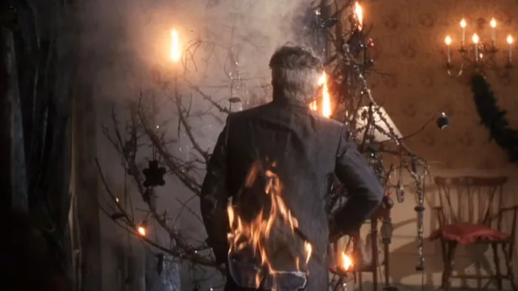 Tree is on fire