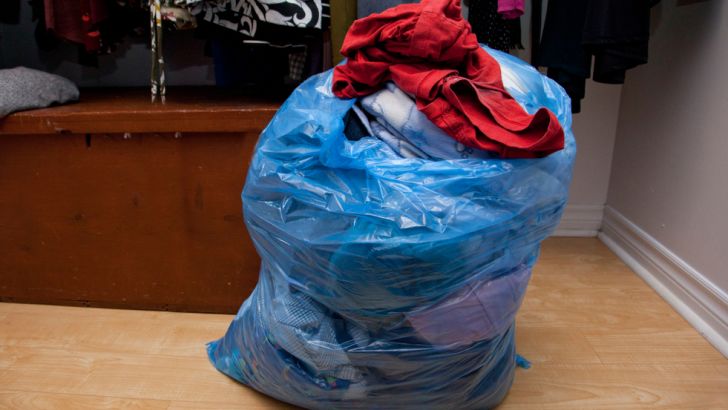 Old clothes in the corner